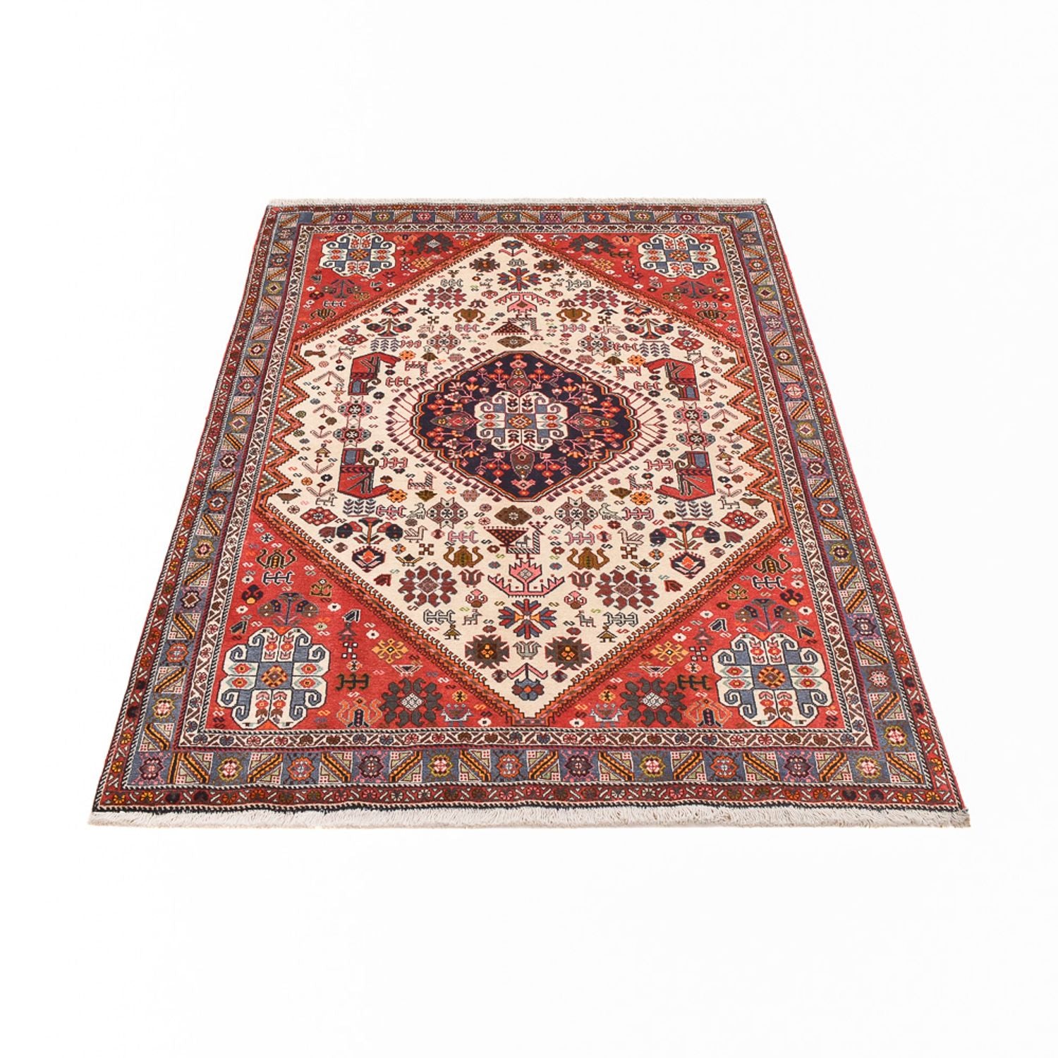 Gabbeh Teppich - Kaschkuli Perser - 197 x 140 cm - mehrfarbig