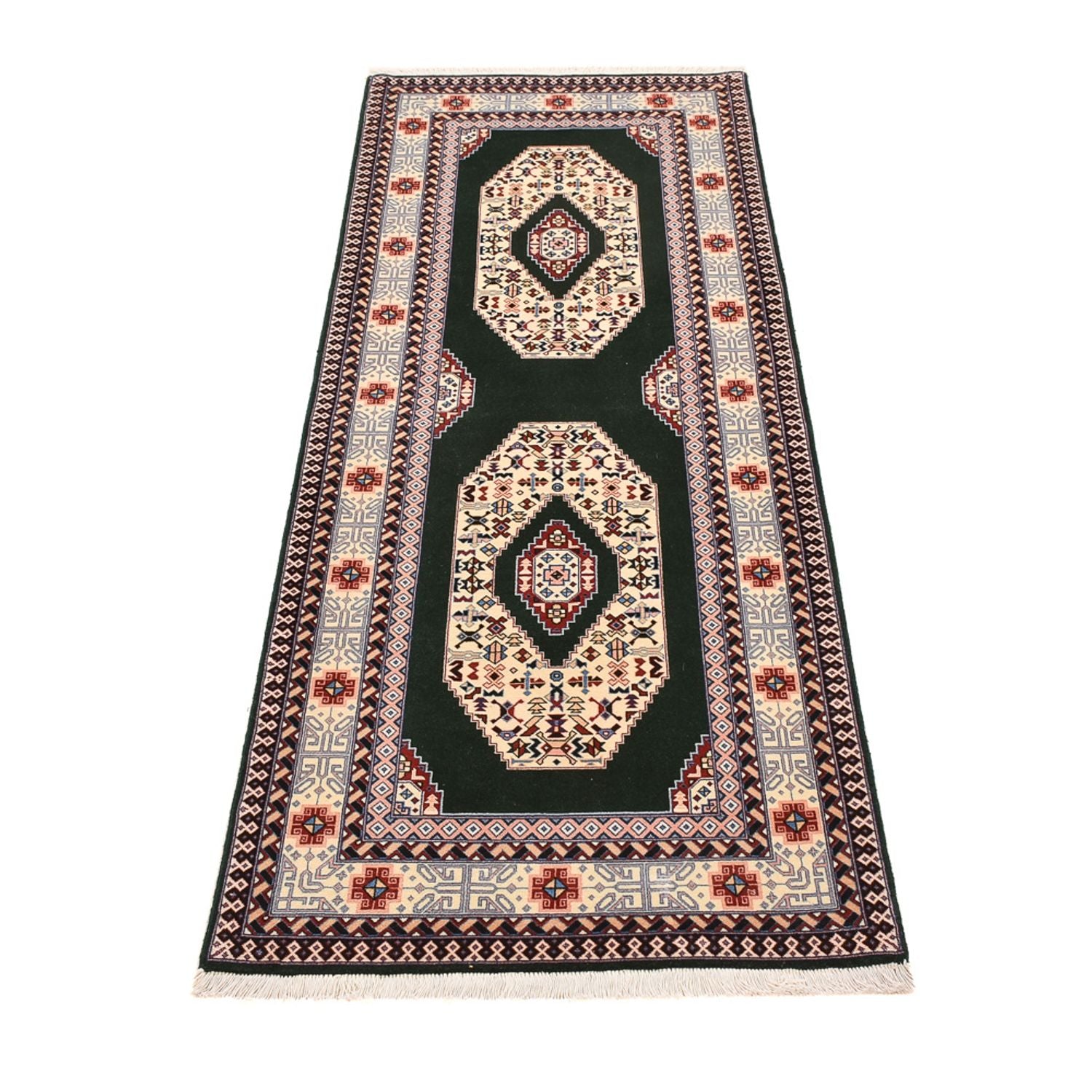 Läufer Perser - Täbriz - Royal - 202 x 74 cm - dunkelblau