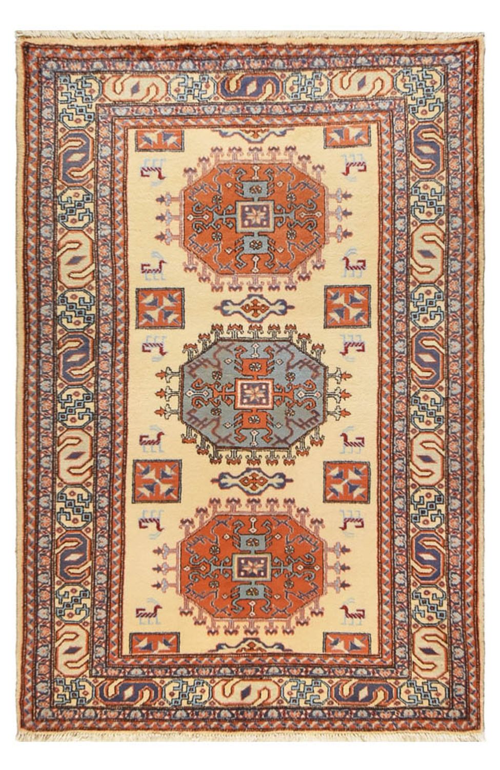 Perserteppich - Nomadic - 202 x 133 cm - mehrfarbig