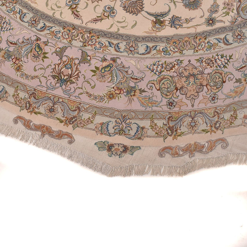 Perserteppich - Täbriz - Royal rund  - 303 x 303 cm - beige