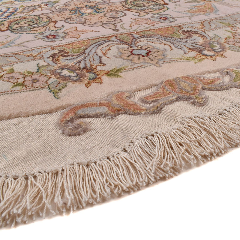 Perserteppich - Täbriz - Royal rund  - 303 x 303 cm - beige