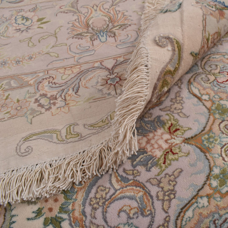 Perserteppich - Täbriz - Royal rund  - 303 x 303 cm - beige