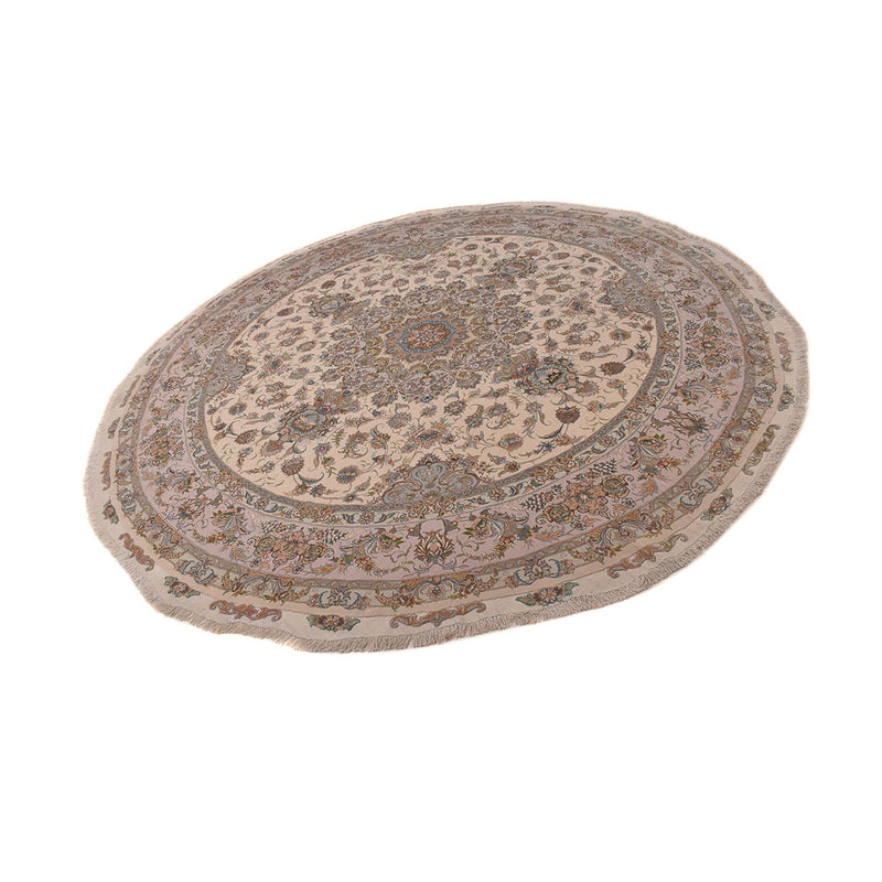 Perserteppich - Täbriz - Royal rund  - 303 x 303 cm - beige