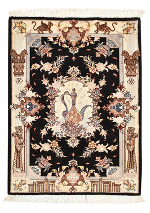 Perserteppich - Täbriz - Royal - 90 x 60 cm - dunkelblau