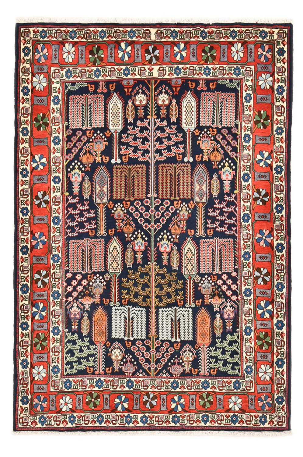Perserteppich - Nomadic - 206 x 140 cm - mehrfarbig