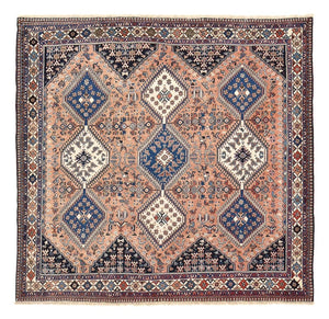 Perserteppich - Nomadic quadratisch  - 203 x 193 cm - hellrot