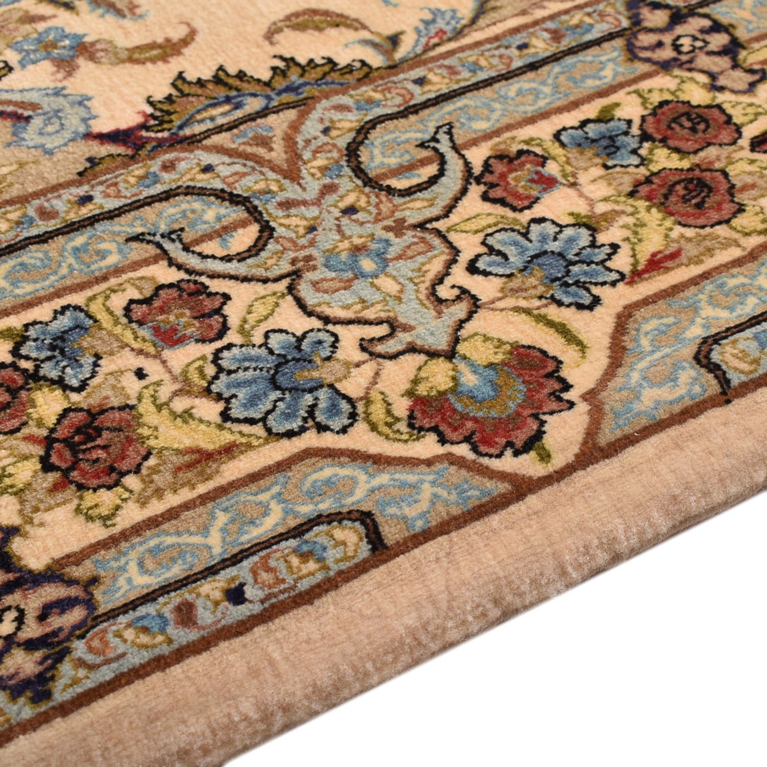Perserteppich - Ghom - Royal - 211 x 130 cm - hellbeige