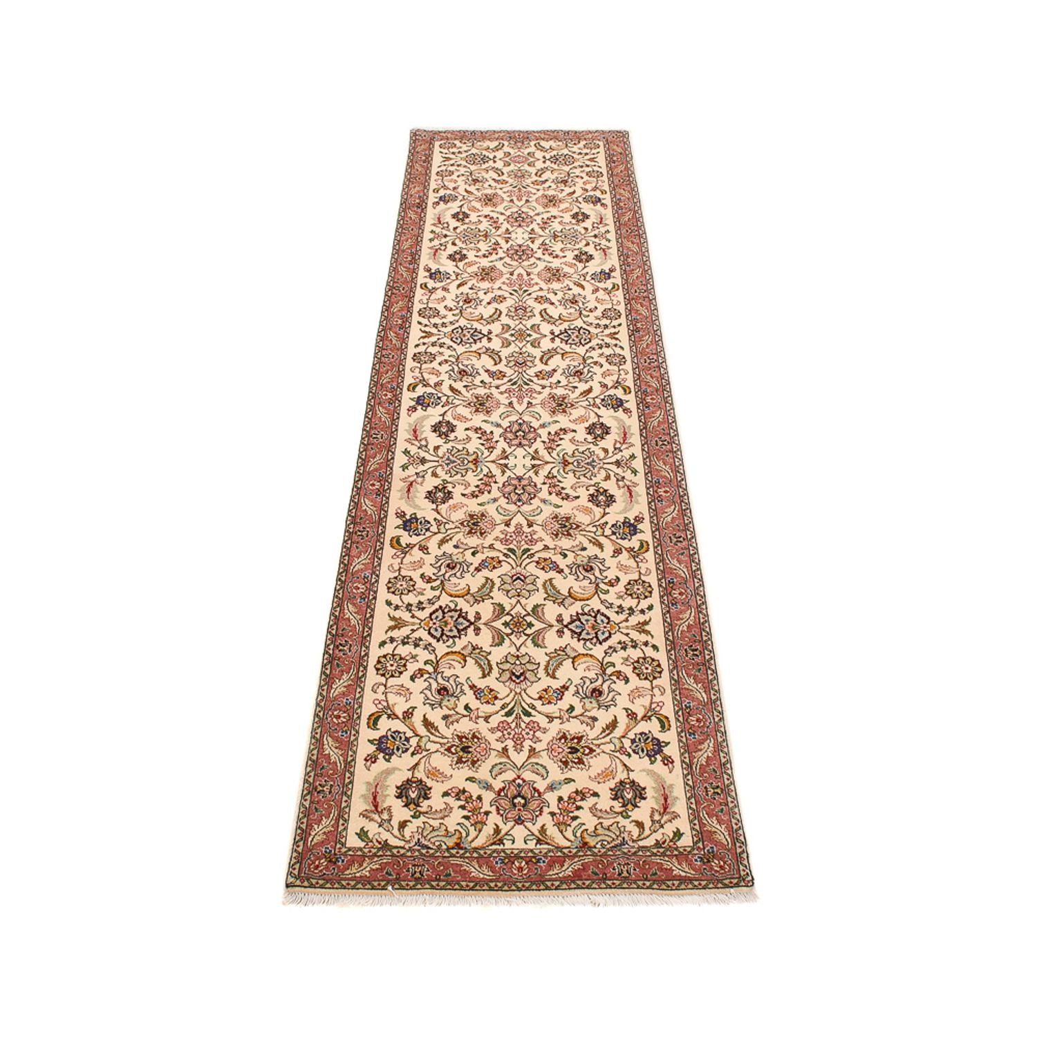 Läufer Perser - Täbriz - Royal - 286 x 70 cm - beige
