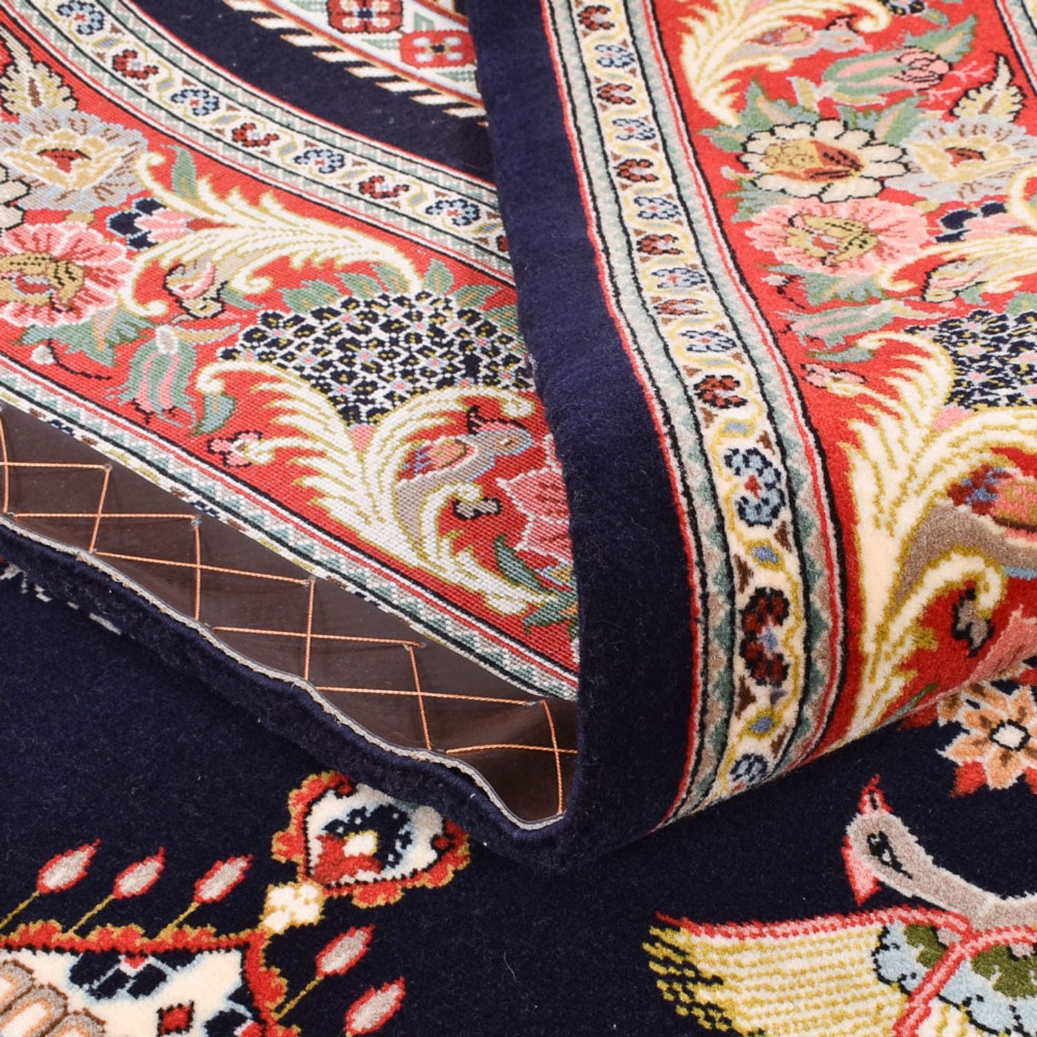 Perserteppich - Ghom - Royal - 218 x 135 cm - dunkelblau