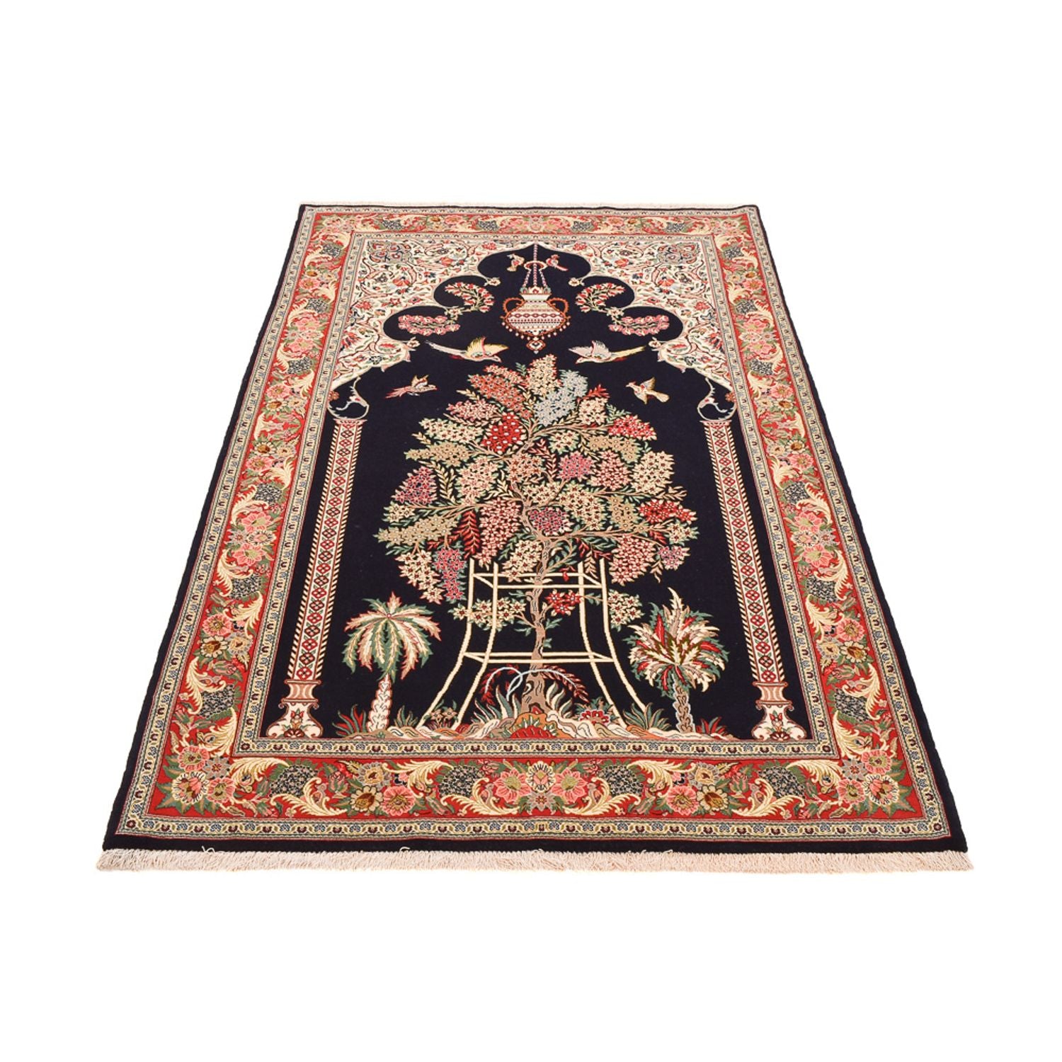 Perserteppich - Ghom - Royal - 218 x 135 cm - dunkelblau