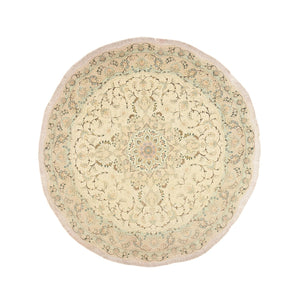 Perserteppich - Täbriz - Premium rund  - 200 x 200 cm - sand