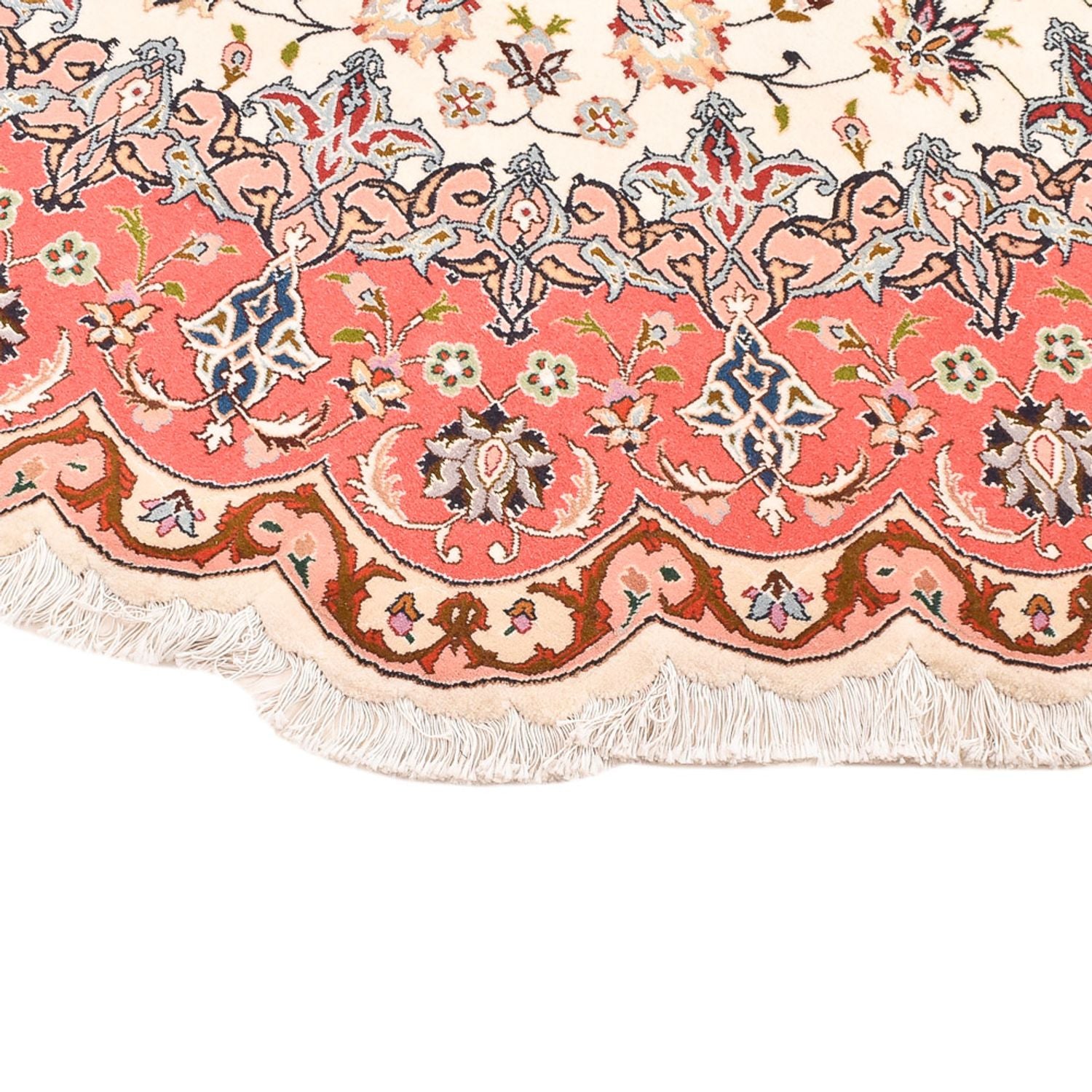 Perserteppich - Täbriz - Royal rund  - 200 x 200 cm - mehrfarbig