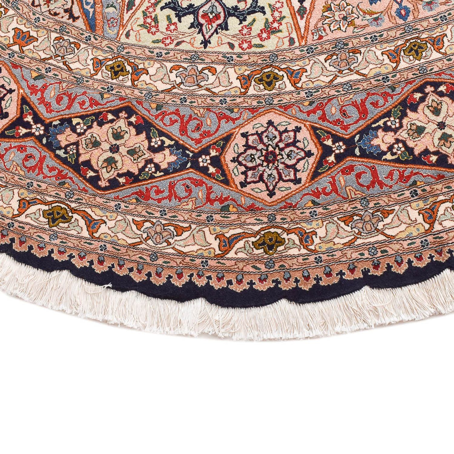 Perserteppich - Täbriz - Royal rund  - 250 x 250 cm - hellrot