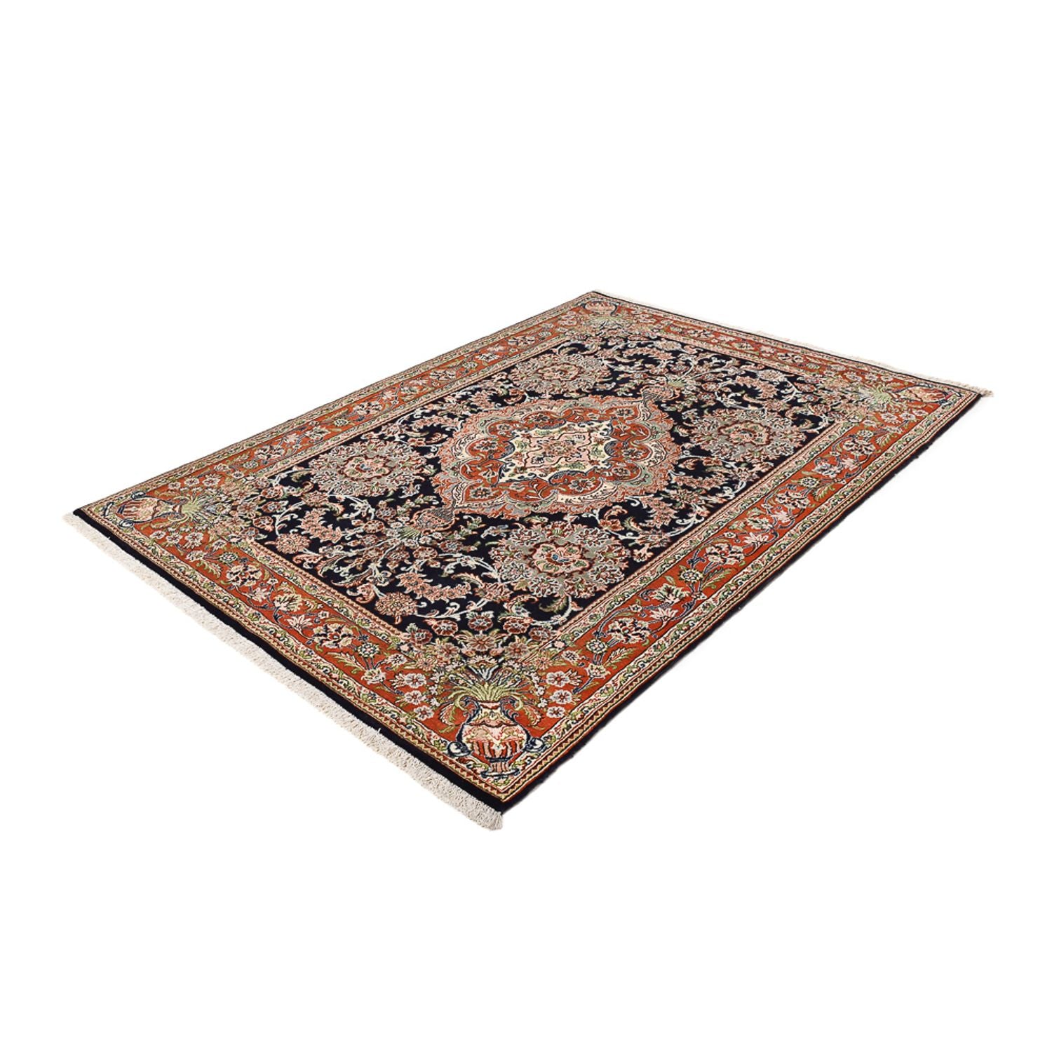 Perserteppich - Ghom - Royal - 208 x 137 cm - dunkelbeige