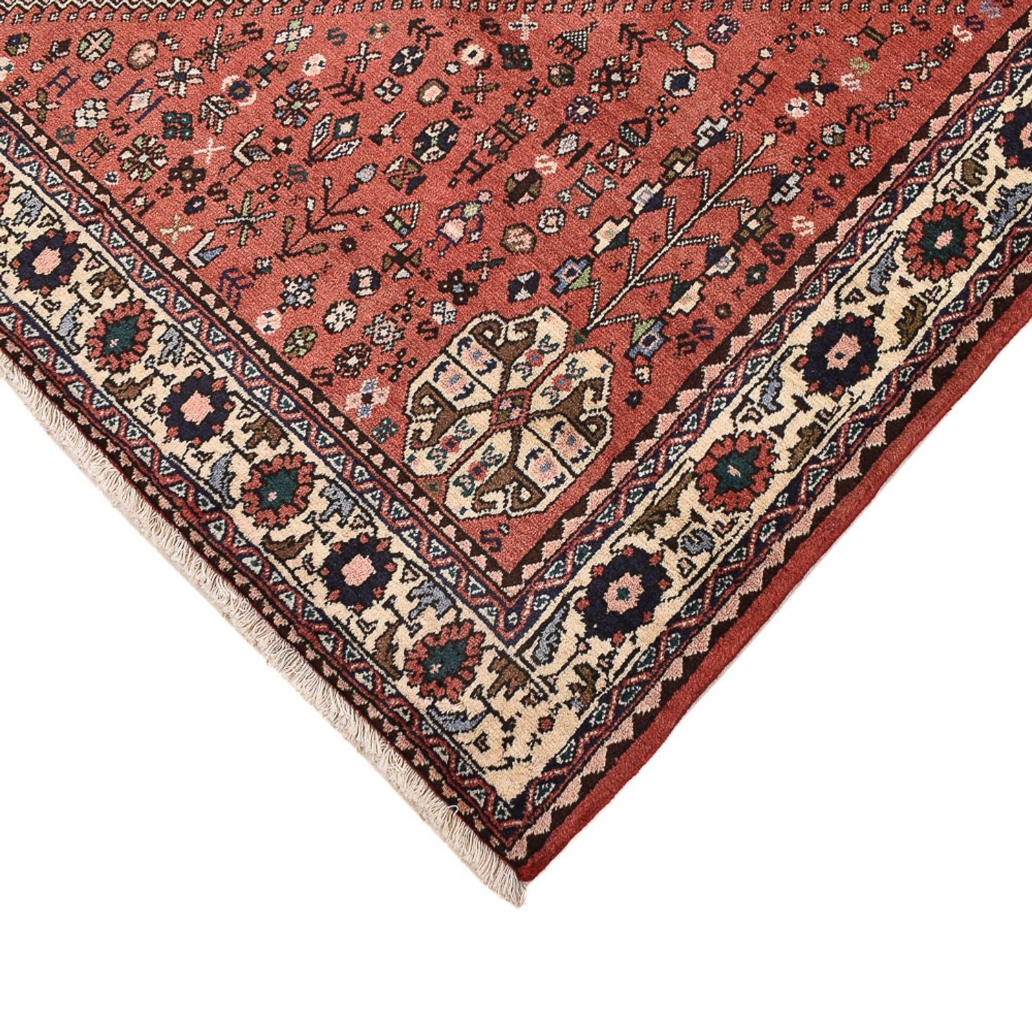 Perserteppich - Nomadic quadratisch  - 203 x 196 cm - hellrot