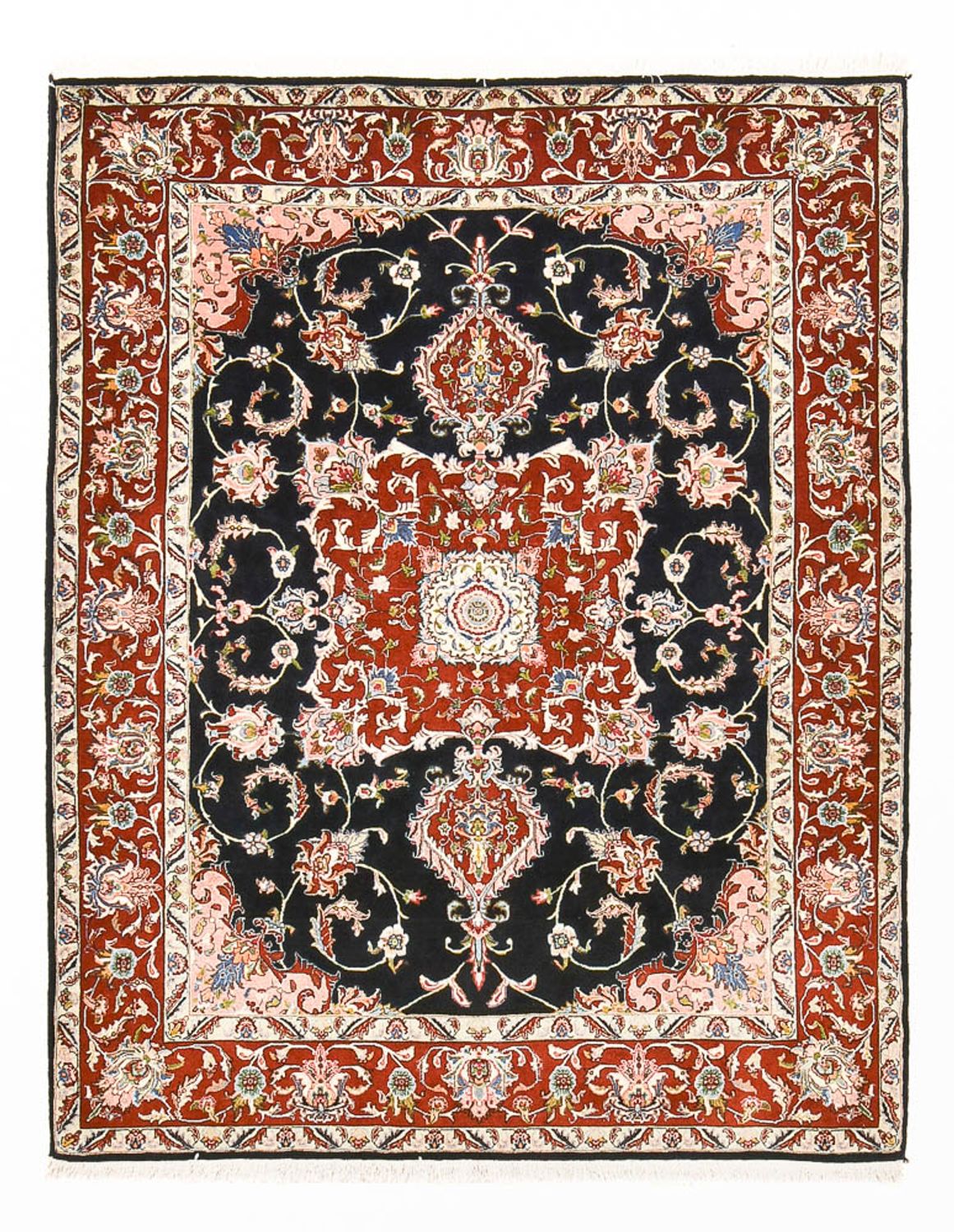 Perserteppich - Ghom - 180 x 140 cm - dunkelblau