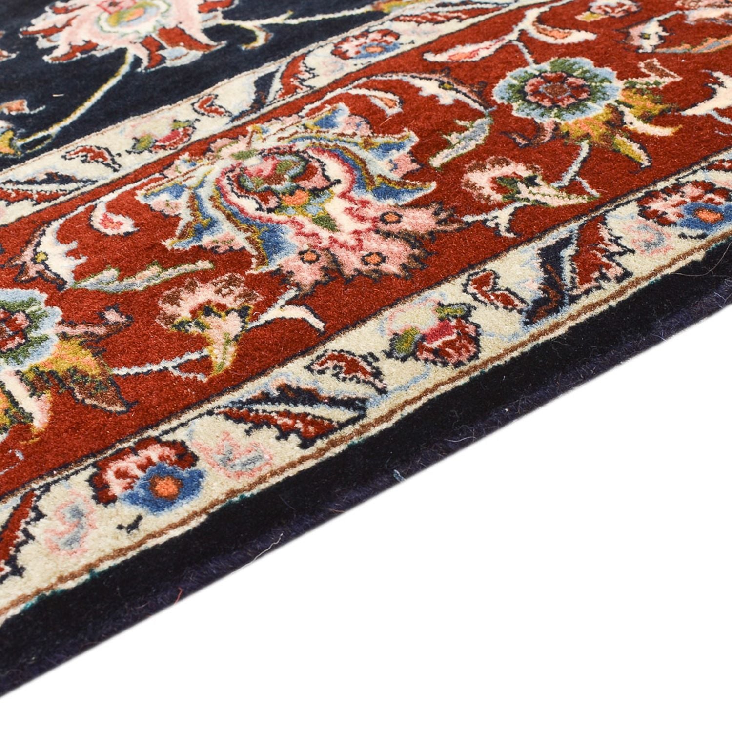 Perserteppich - Ghom - 180 x 140 cm - dunkelblau