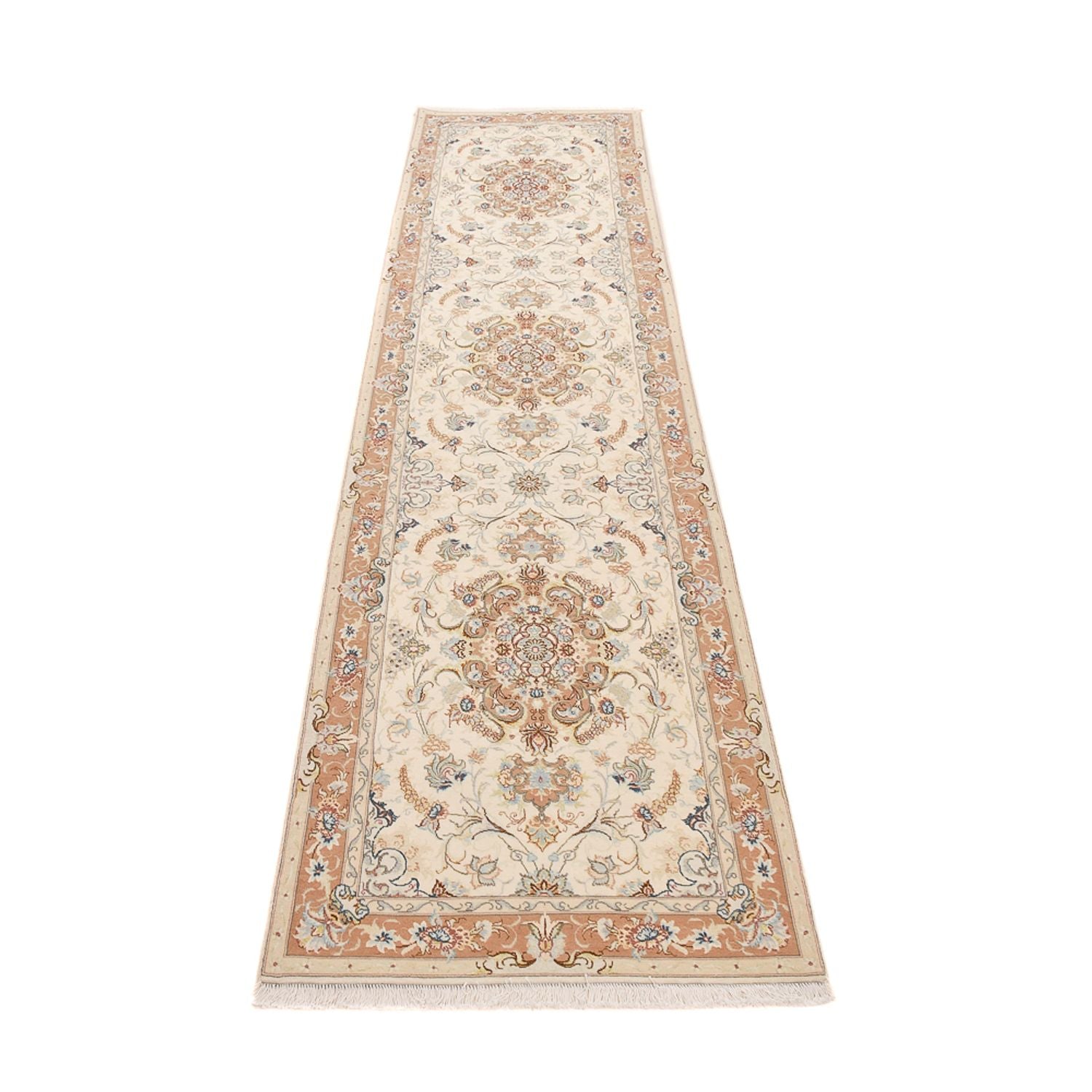 Läufer Perser - Täbriz - Royal - 370 x 87 cm - beige