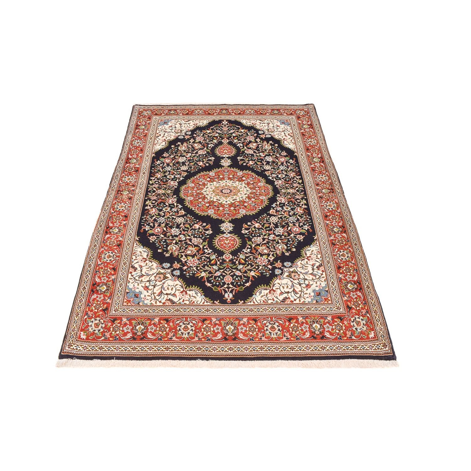 Perserteppich - Ghom - Royal - 218 x 138 cm - dunkelblau