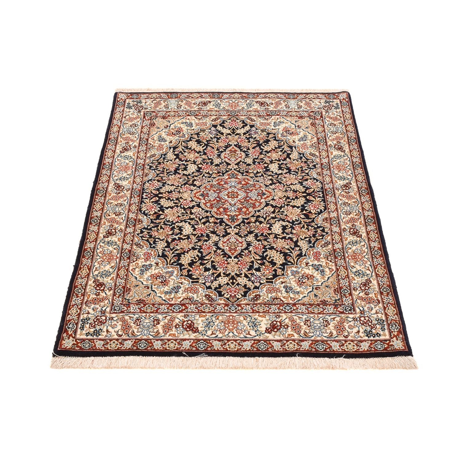 Perserteppich - Isfahan - Premium - 148 x 101 cm - dunkelblau