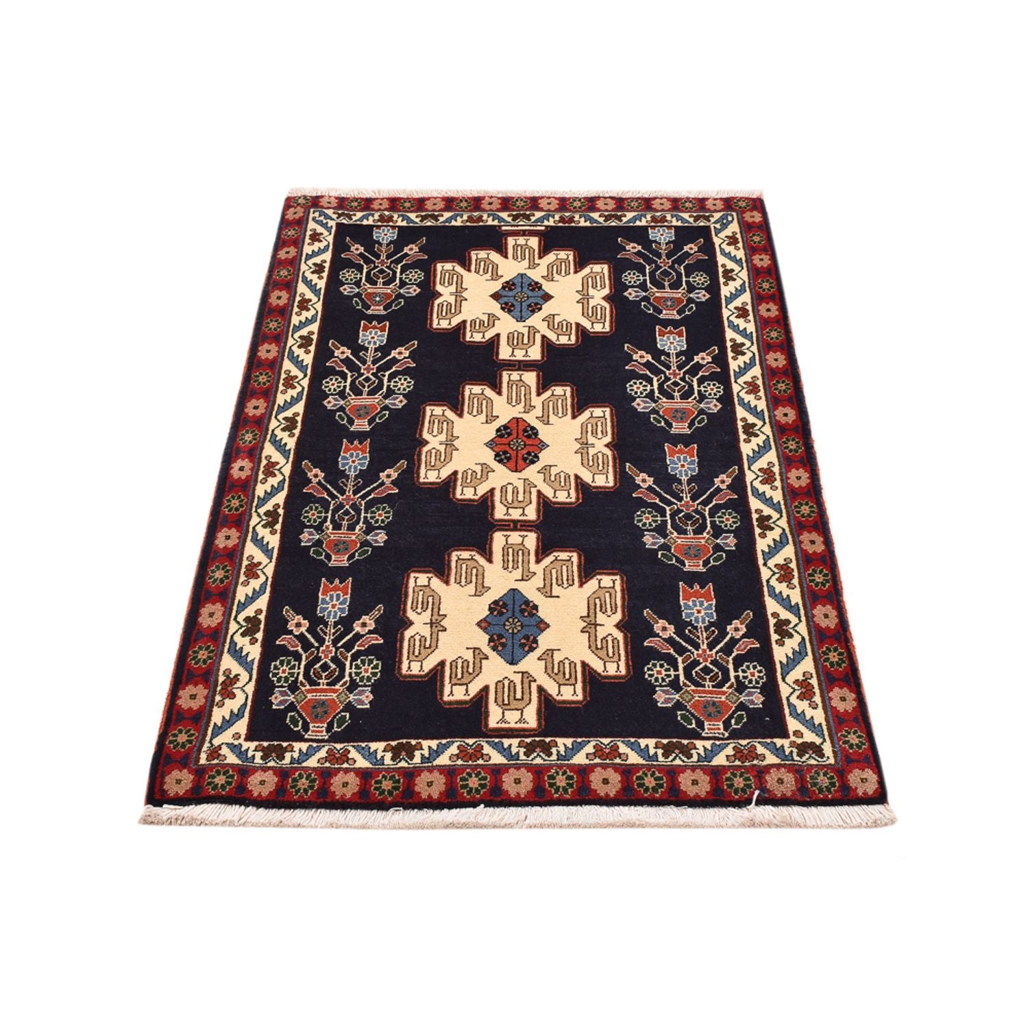 Gabbeh Teppich - Kaschkuli Perser - 131 x 83 cm - mehrfarbig