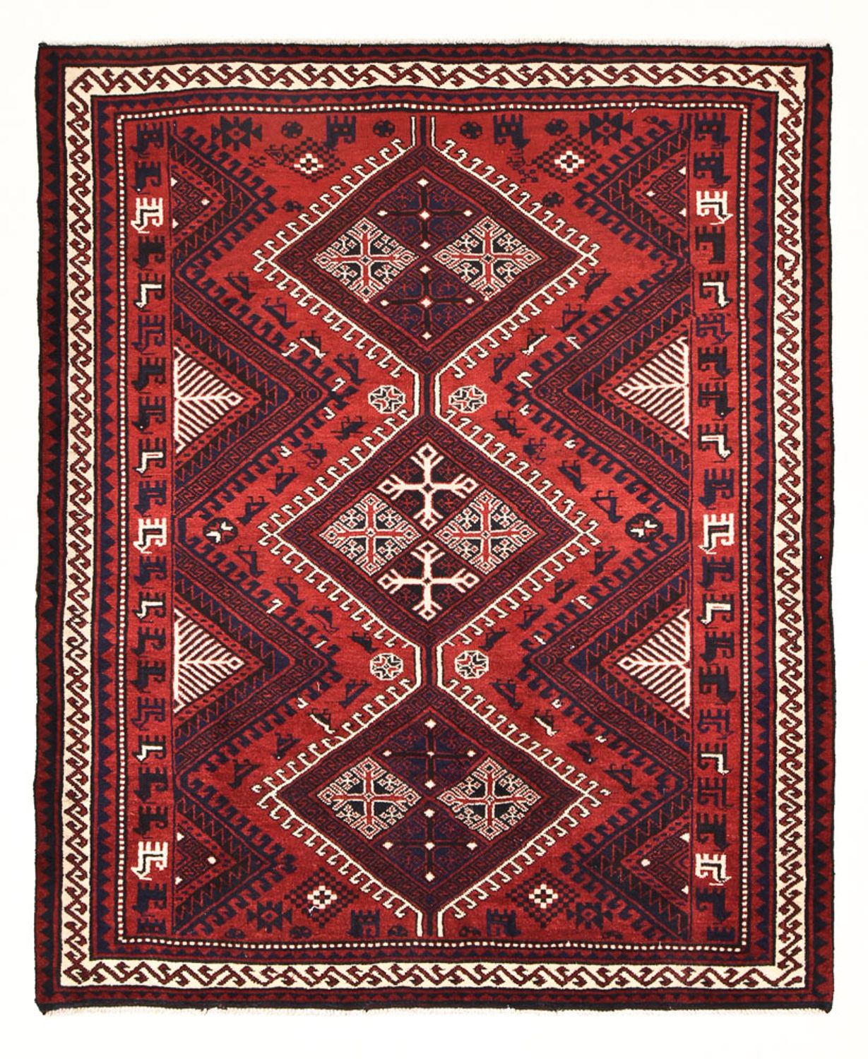 Perserteppich - Nomadic - 260 x 217 cm - bordeauxrot