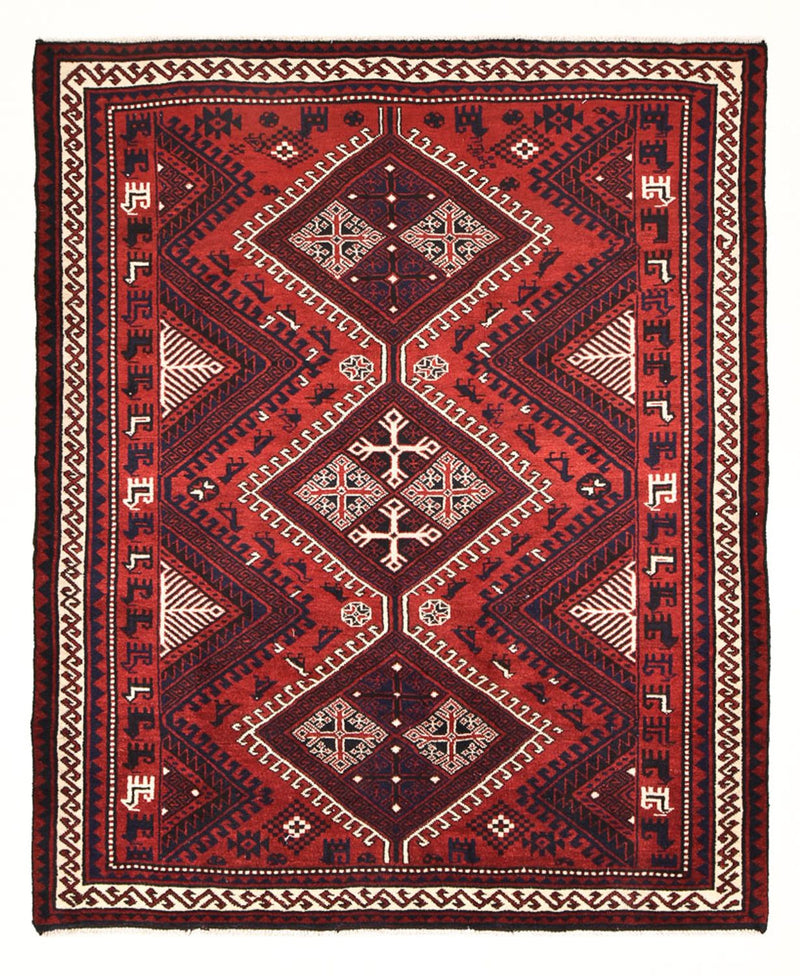 Perserteppich - Nomadic - 260 x 217 cm - bordeauxrot