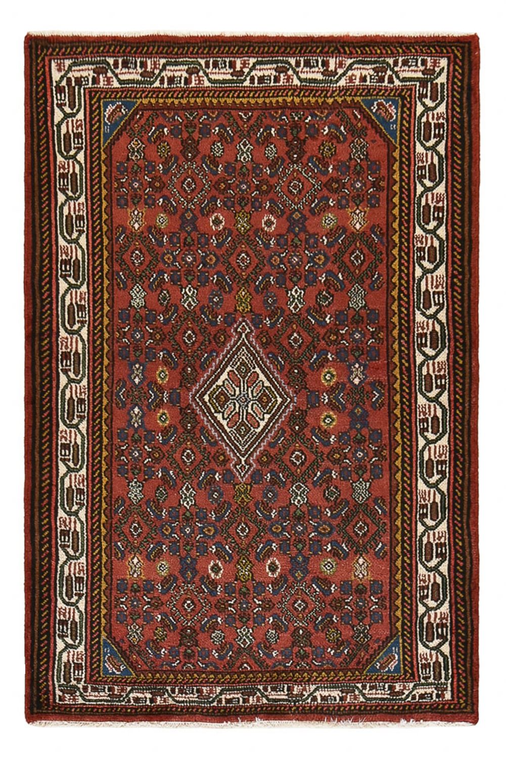 Perserteppich - Nomadic - 150 x 99 cm - dunkelrot