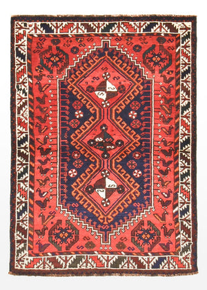 Perserteppich - Nomadic - 163 x 112 cm - rot