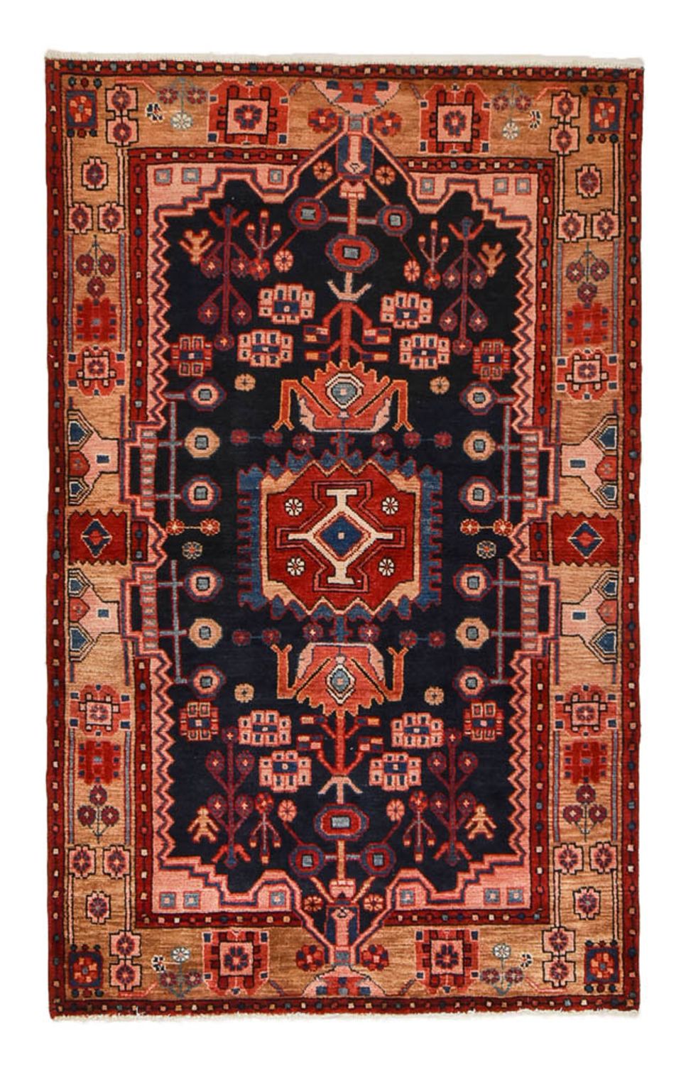 Perserteppich - Nomadic - 191 x 118 cm - dunkelblau