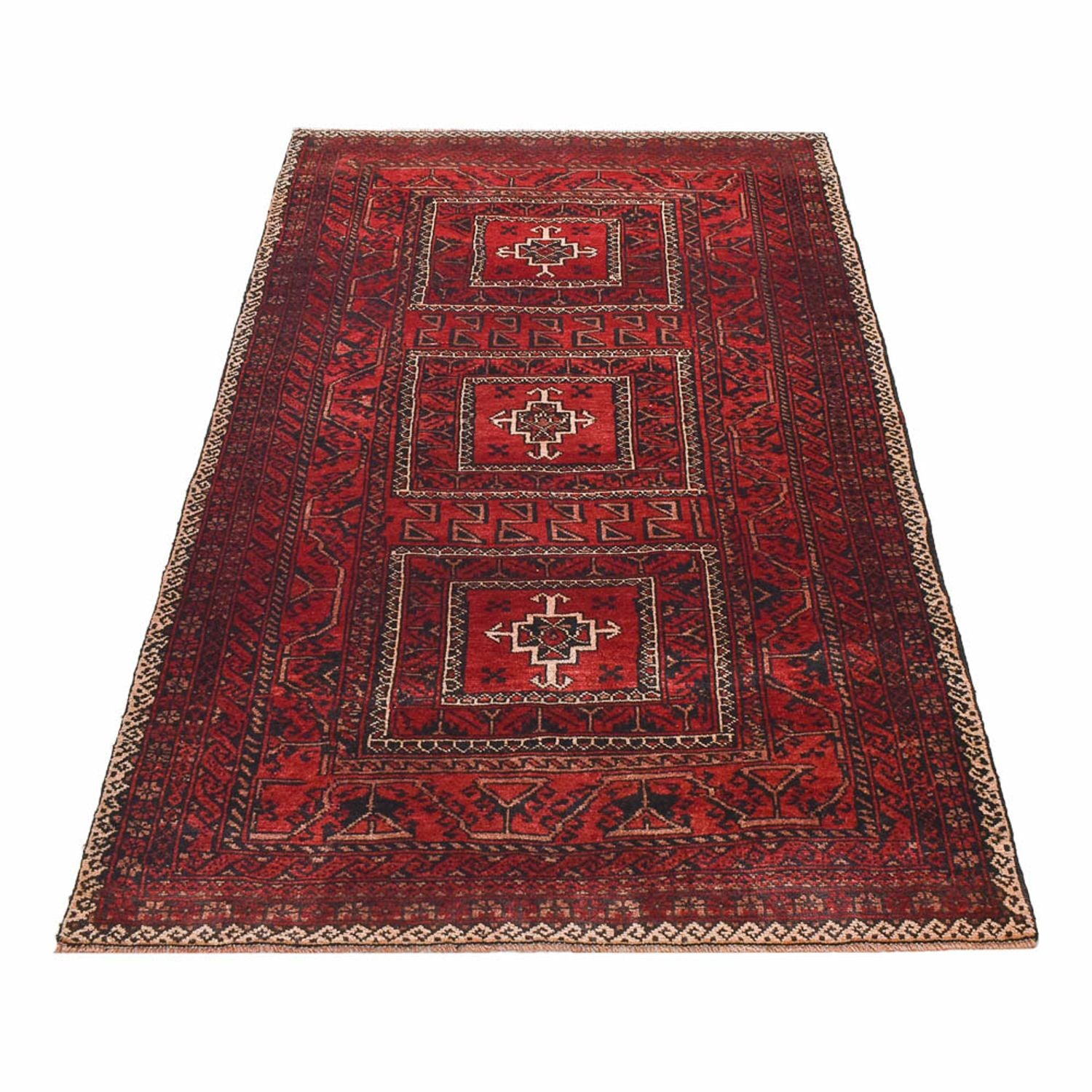 Belutsch Teppich sonderform  - 198 x 114 cm - rot