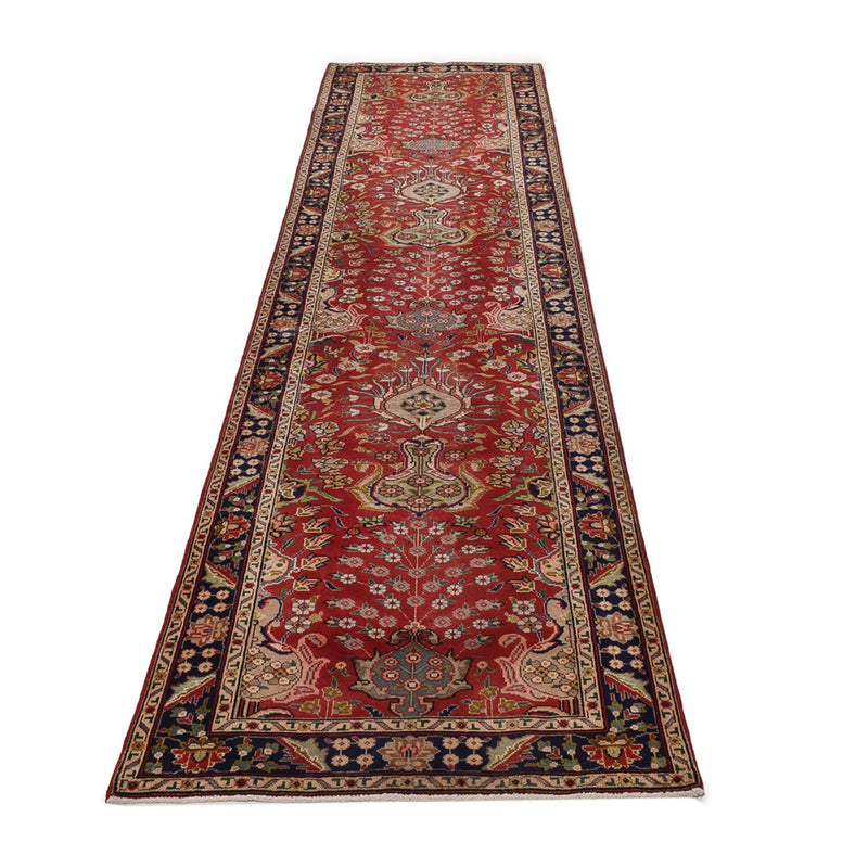Läufer Perser - Täbriz - 400 x 92 cm - rot