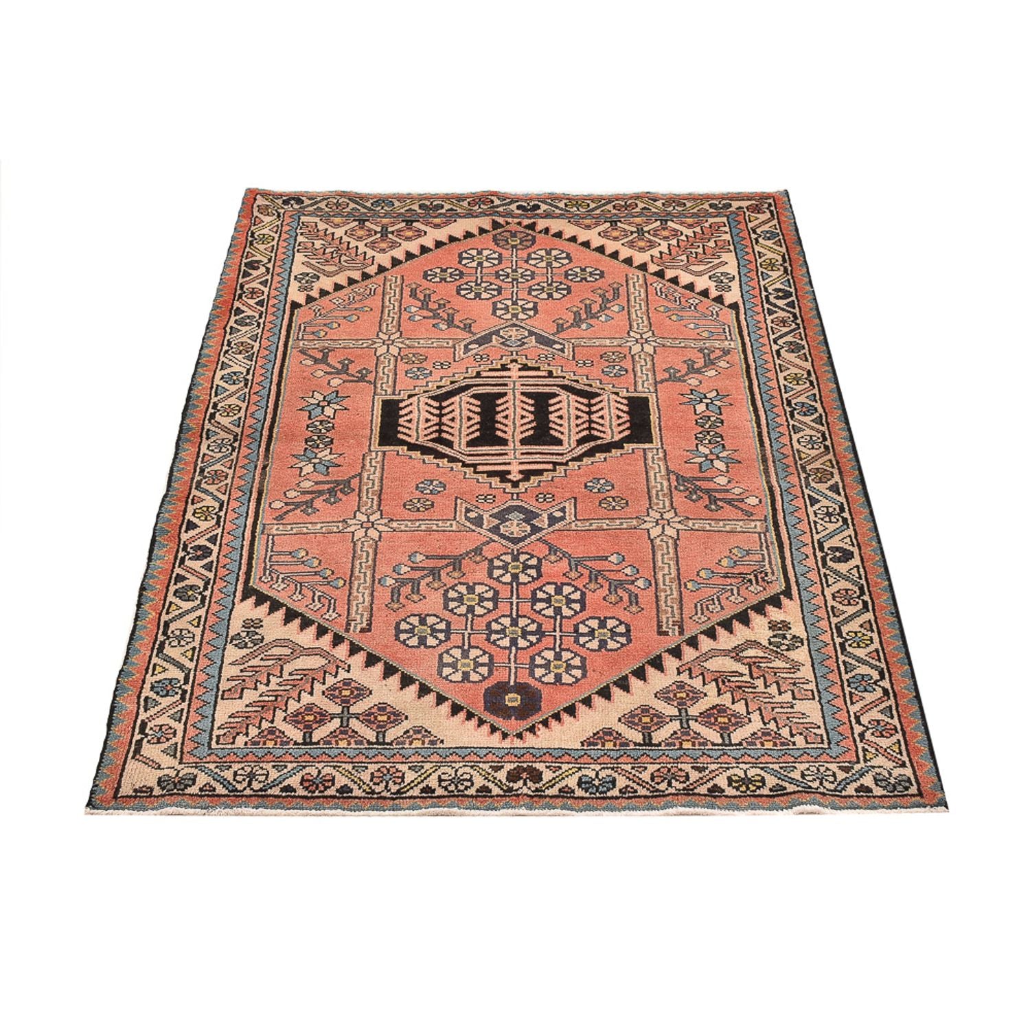 Perserteppich - Nomadic - 141 x 103 cm - hellrot
