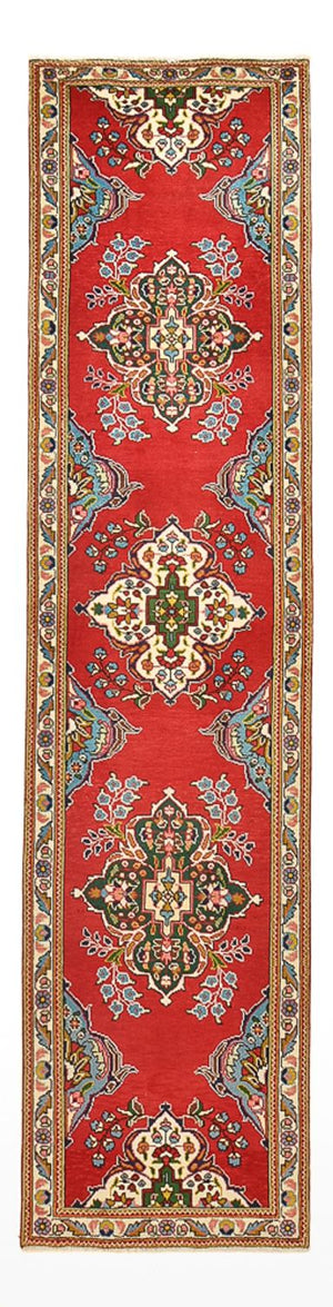 Läufer Perser - Täbriz - 341 x 85 cm - rot