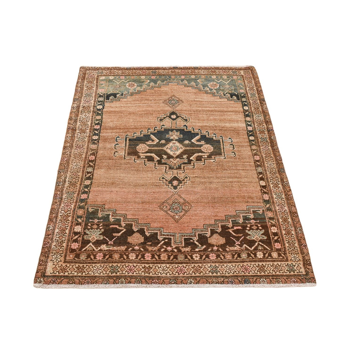 Vintage Teppich - 186 x 126 cm - hellrot