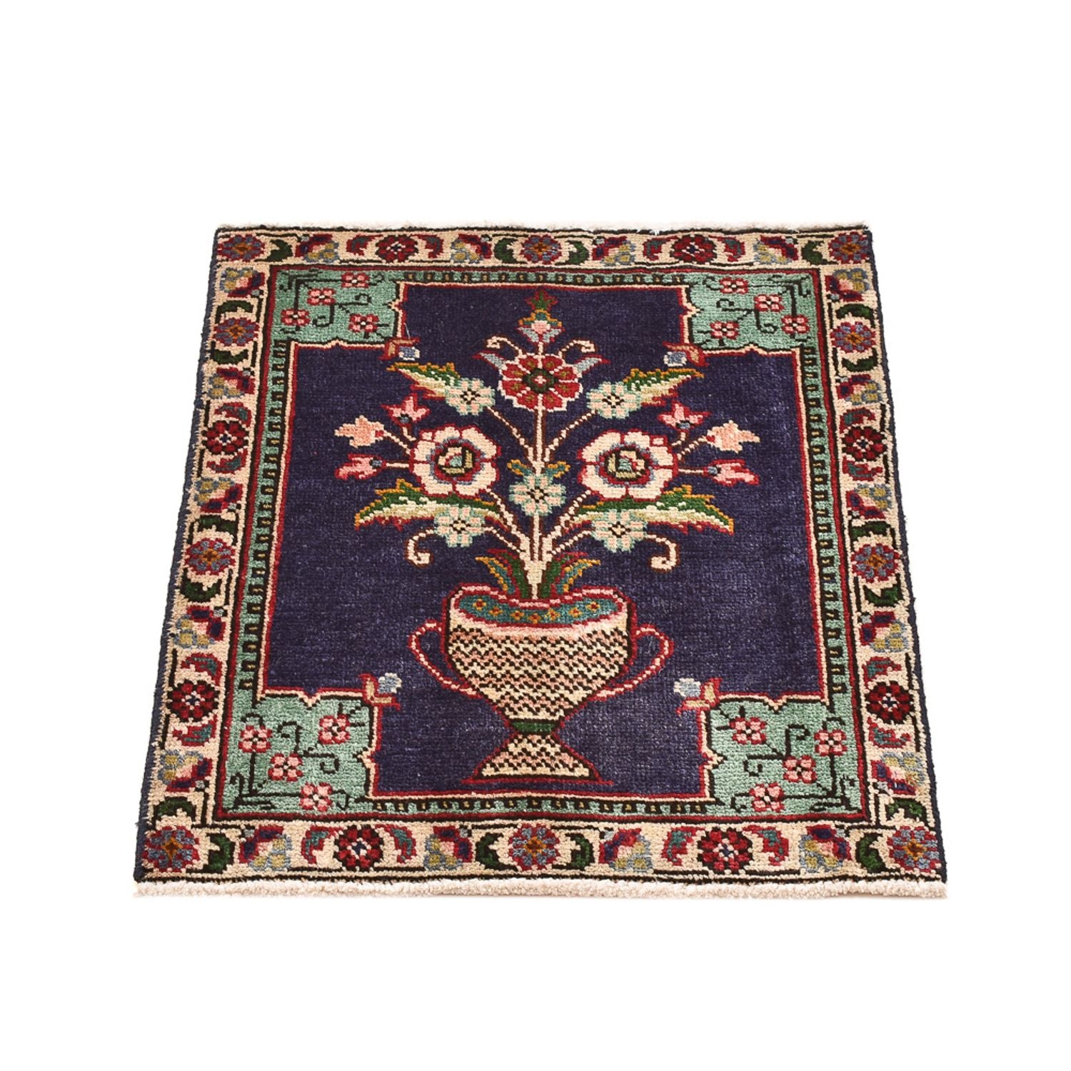 Perserteppich - Nomadic - 60 x 54 cm - mehrfarbig