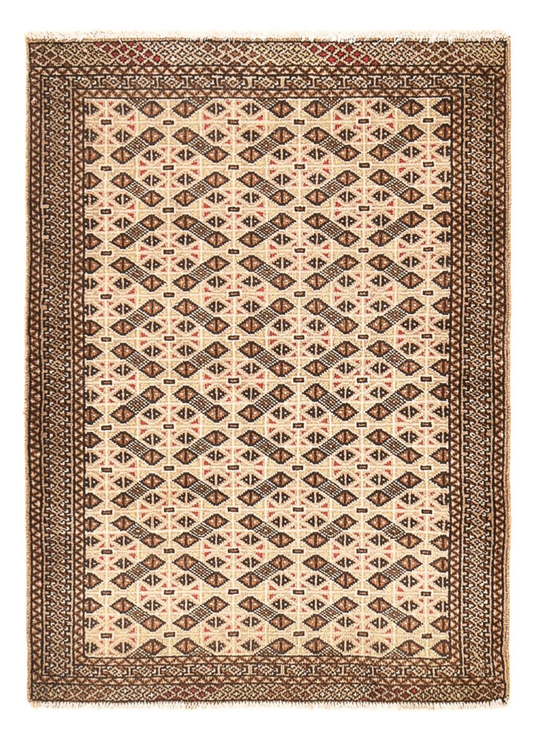 Turkaman Teppich - 117 x 84 cm - sand