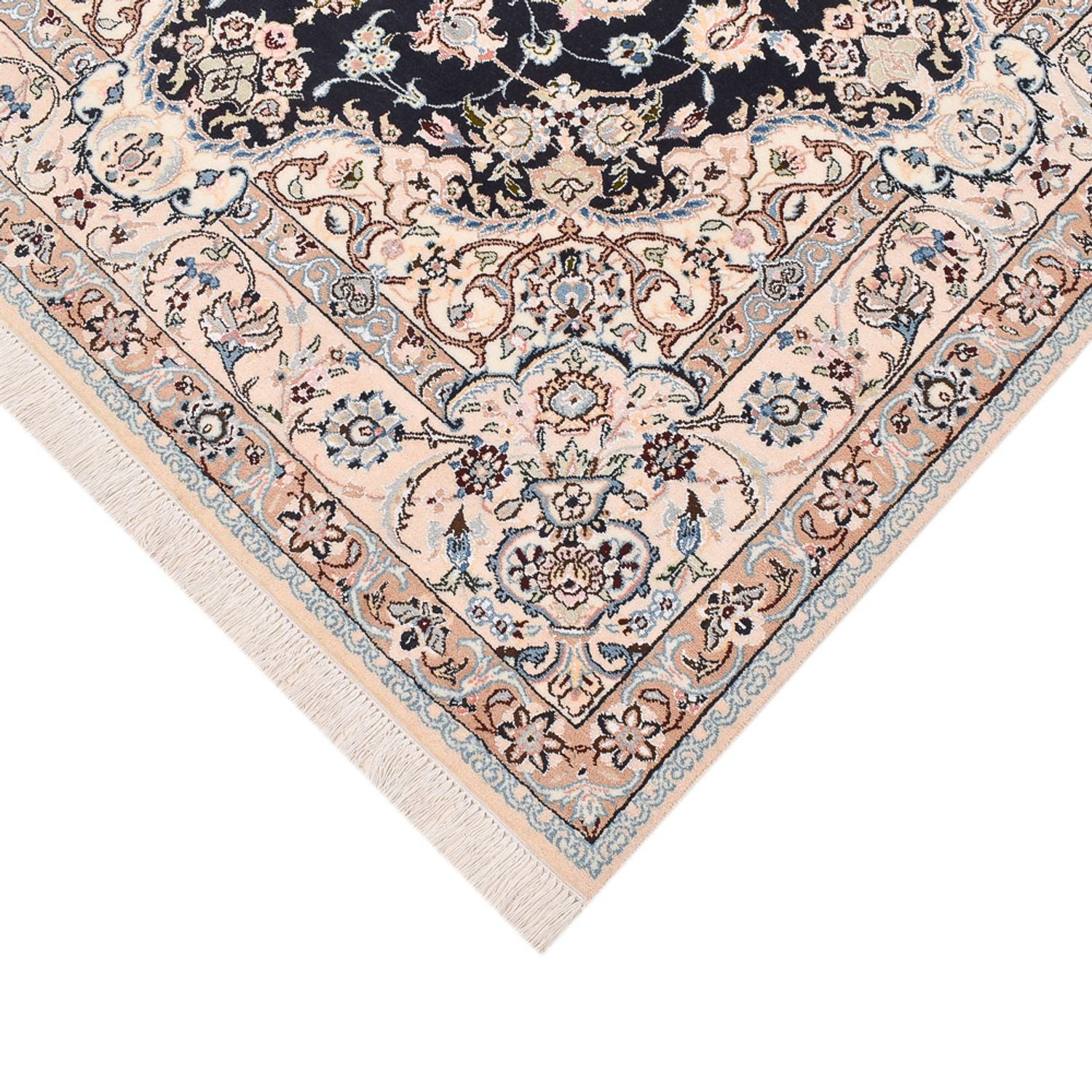 Perserteppich - Nain - Royal - 252 x 164 cm - dunkelblau