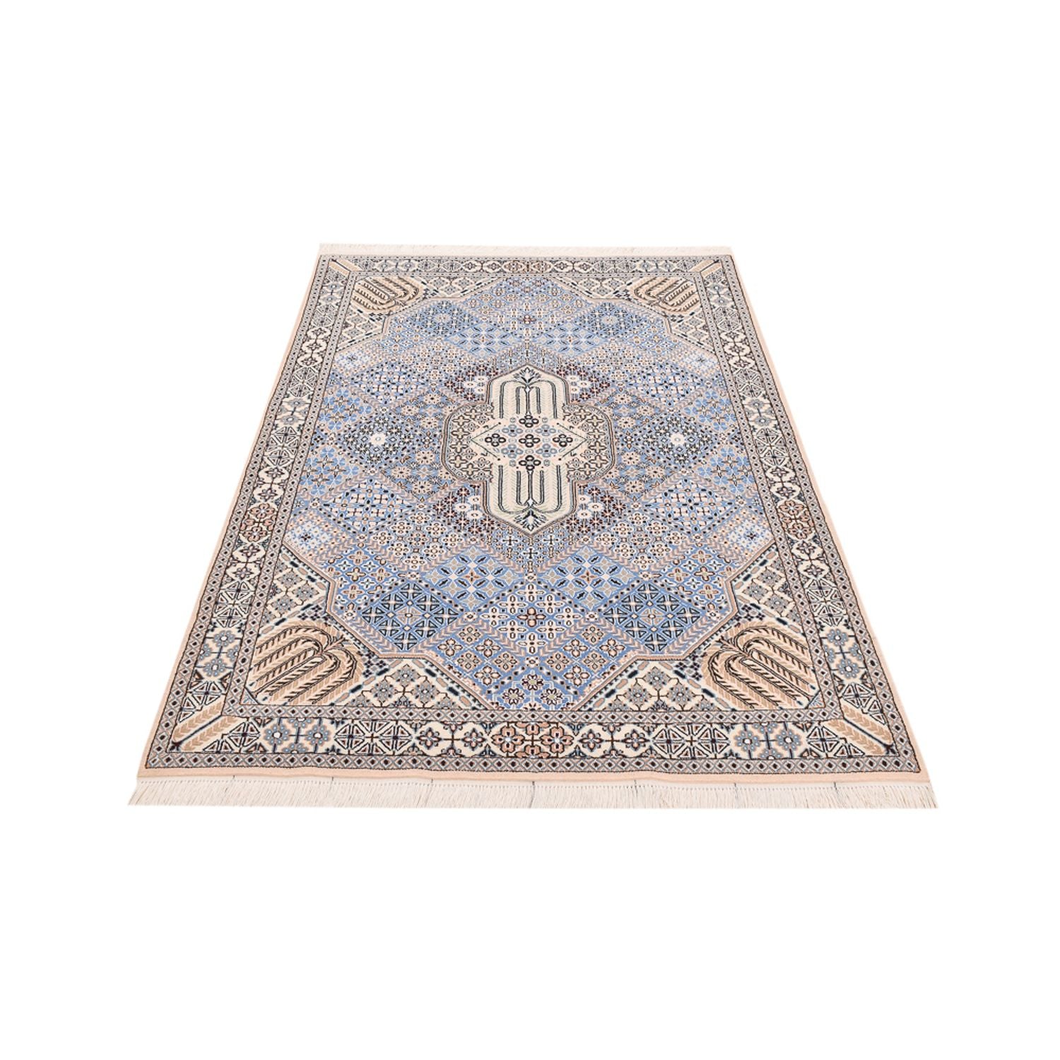 Perserteppich - Nain - Royal - 195 x 137 cm - hellblau