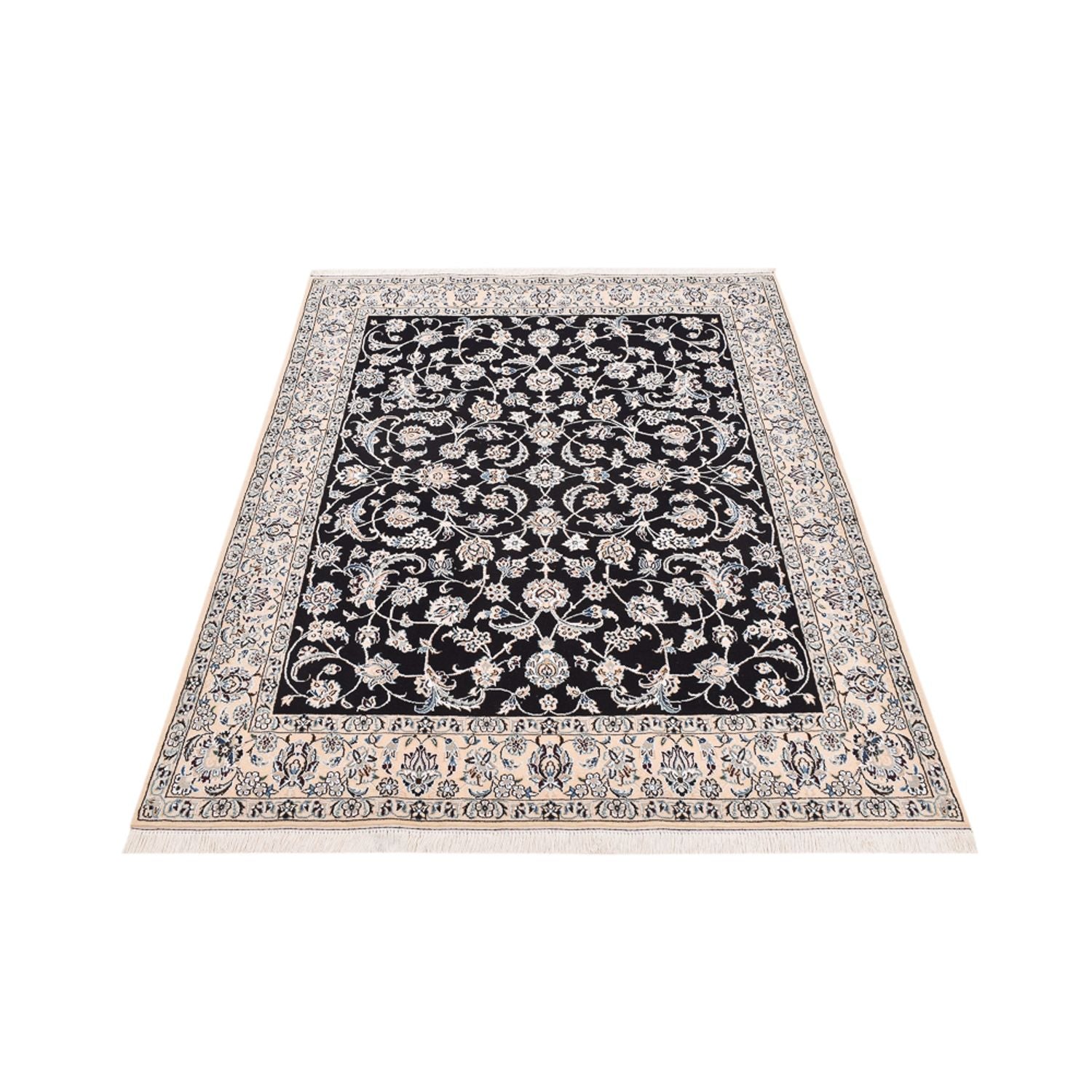 Perserteppich - Nain - Royal - 194 x 147 cm - dunkelblau
