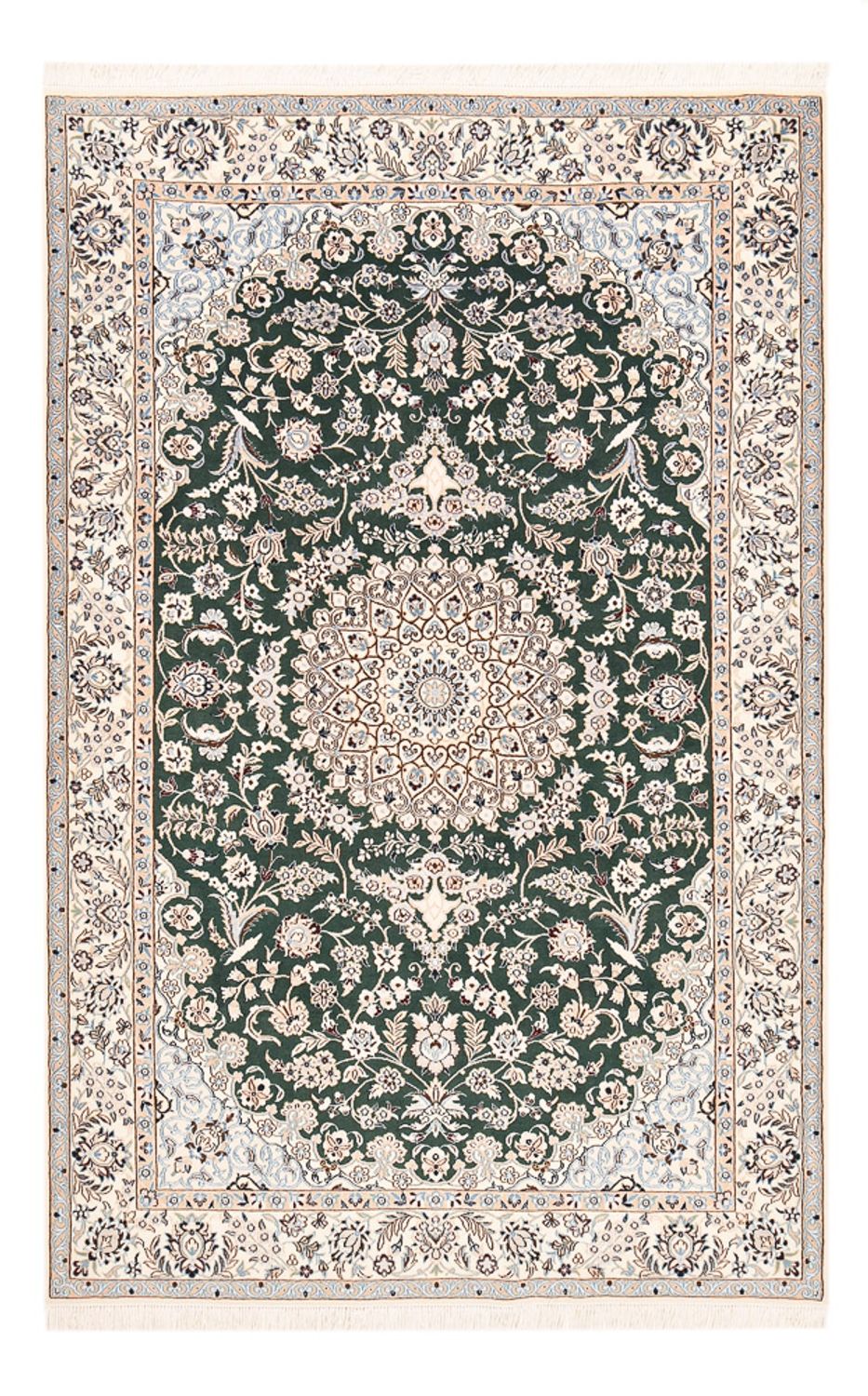 Perserteppich - Nain - Royal - 255 x 159 cm - dunkelgrün