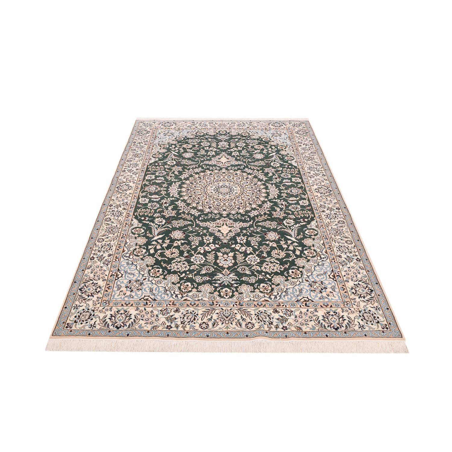 Perserteppich - Nain - Royal - 255 x 159 cm - dunkelgrün