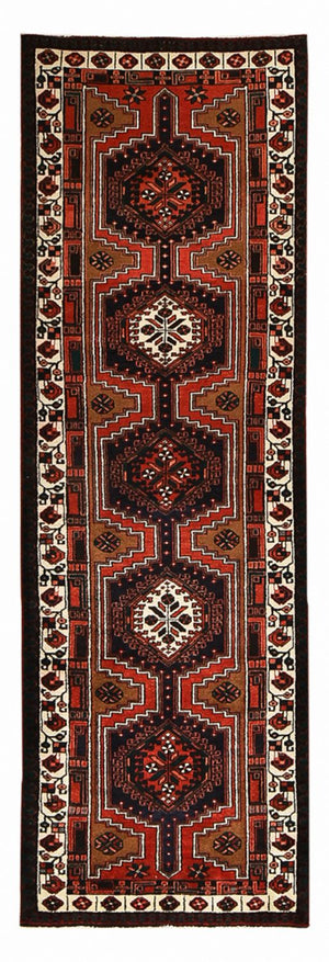 Läufer Perser - Nomadic - 313 x 100 cm - dunkelrot