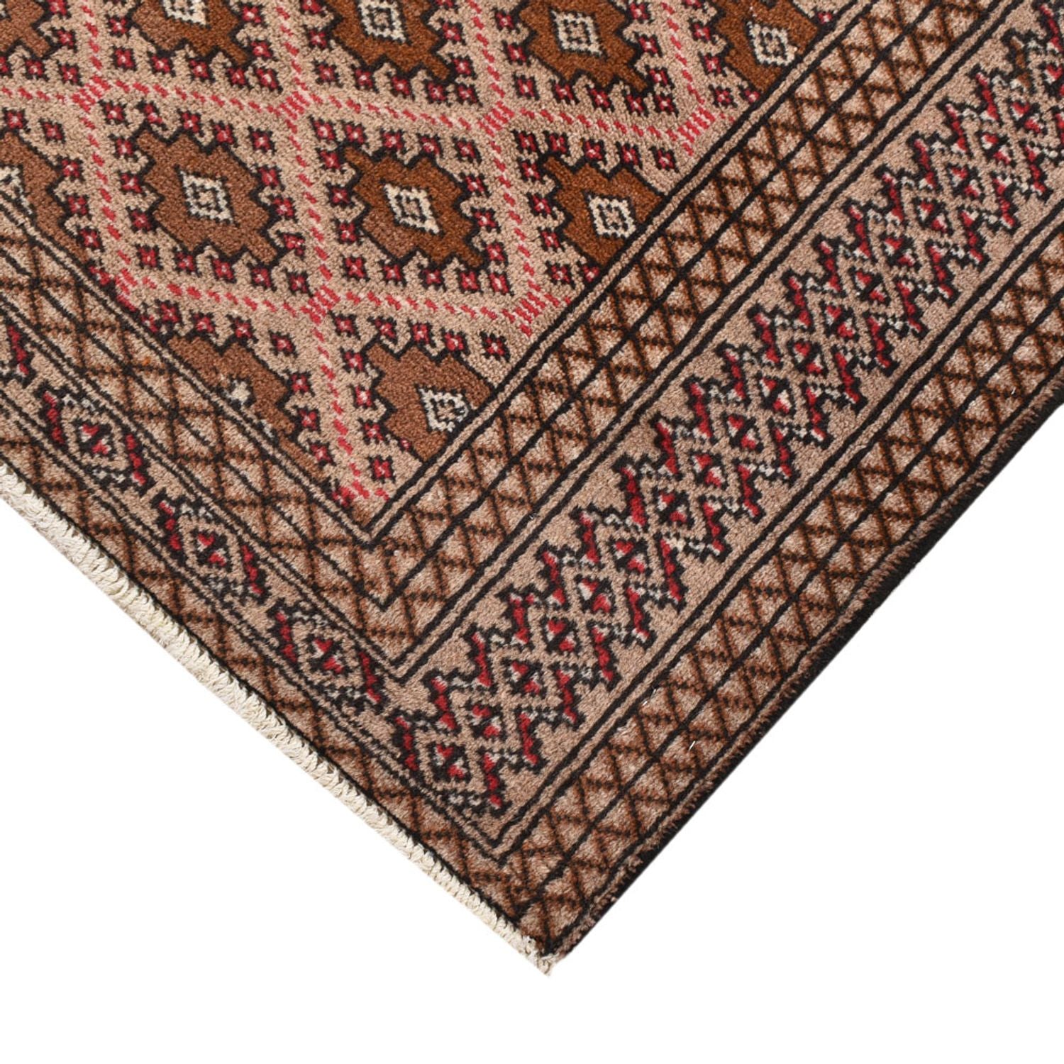 Turkaman Teppich - 132 x 97 cm - hellrot