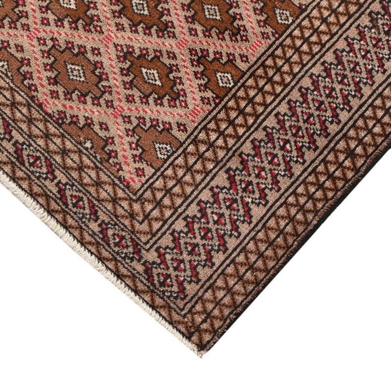 Turkaman Teppich - 132 x 97 cm - hellrot