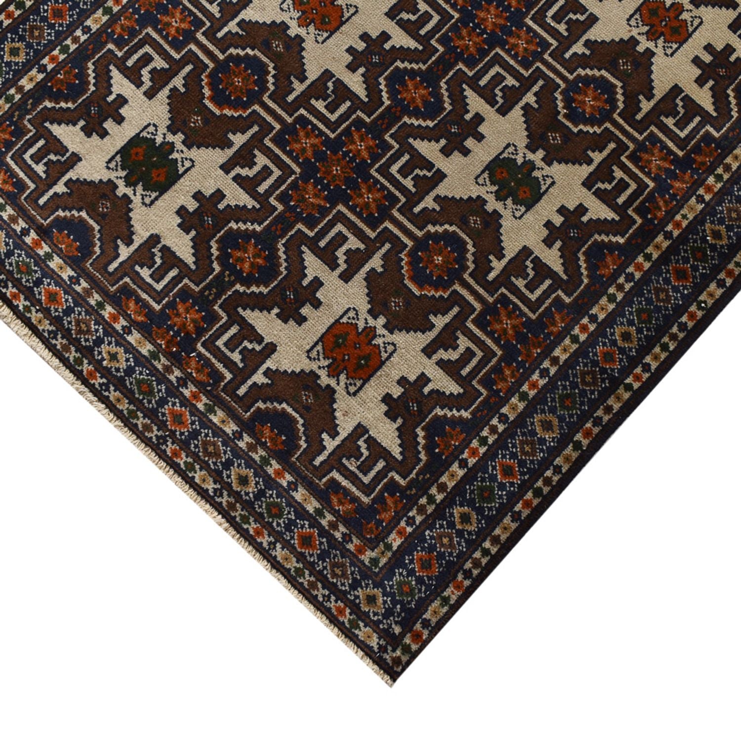 Läufer Turkaman - 366 x 79 cm - dunkelbeige