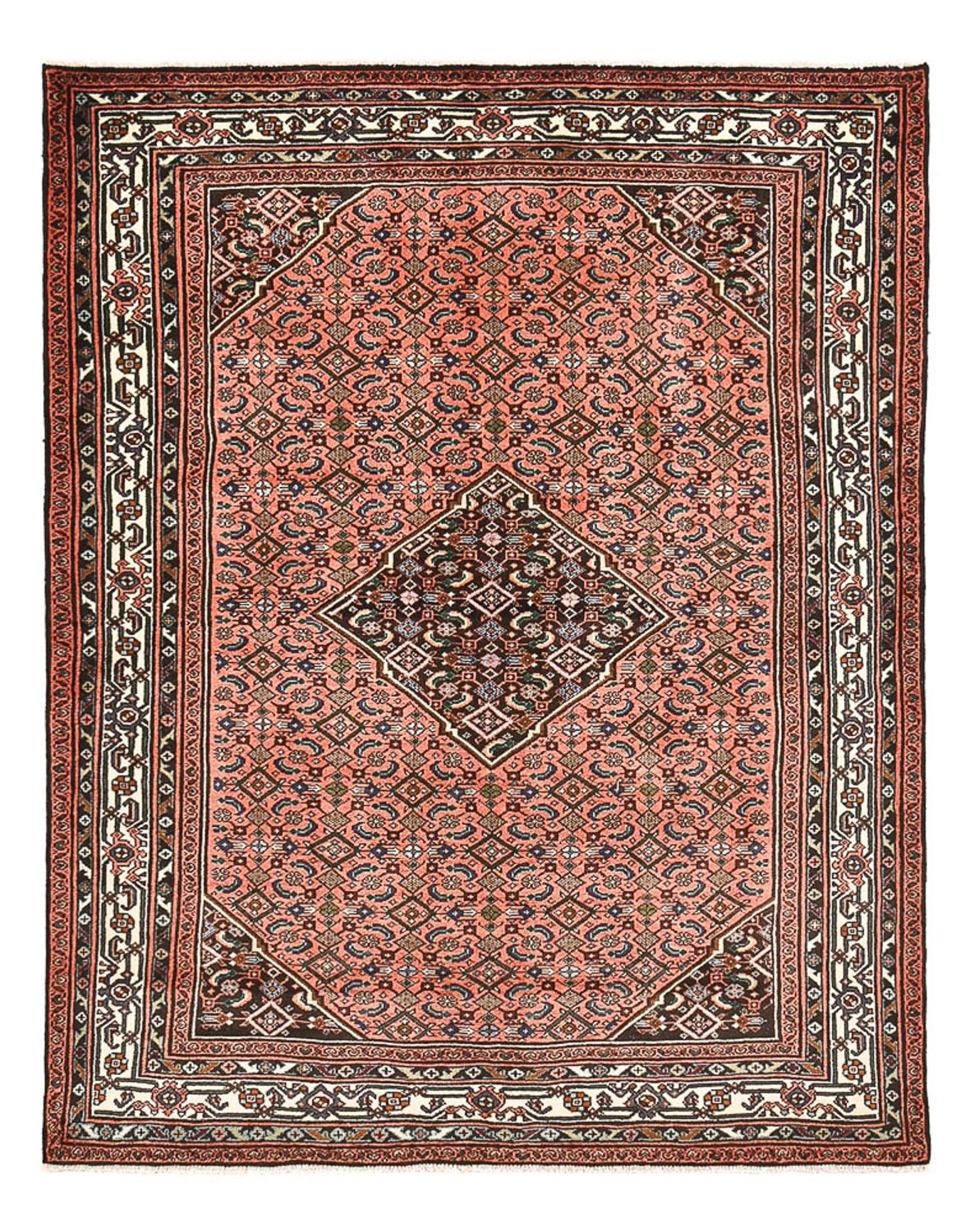 Perserteppich - Nomadic - 198 x 155 cm - hellrot