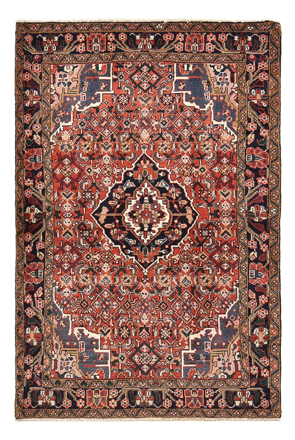 Perserteppich - Nomadic - 156 x 105 cm - dunkelrot