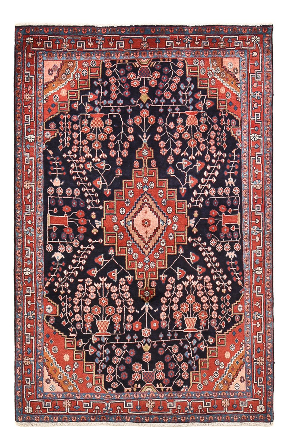 Perserteppich - Nomadic - 208 x 137 cm - dunkelblau