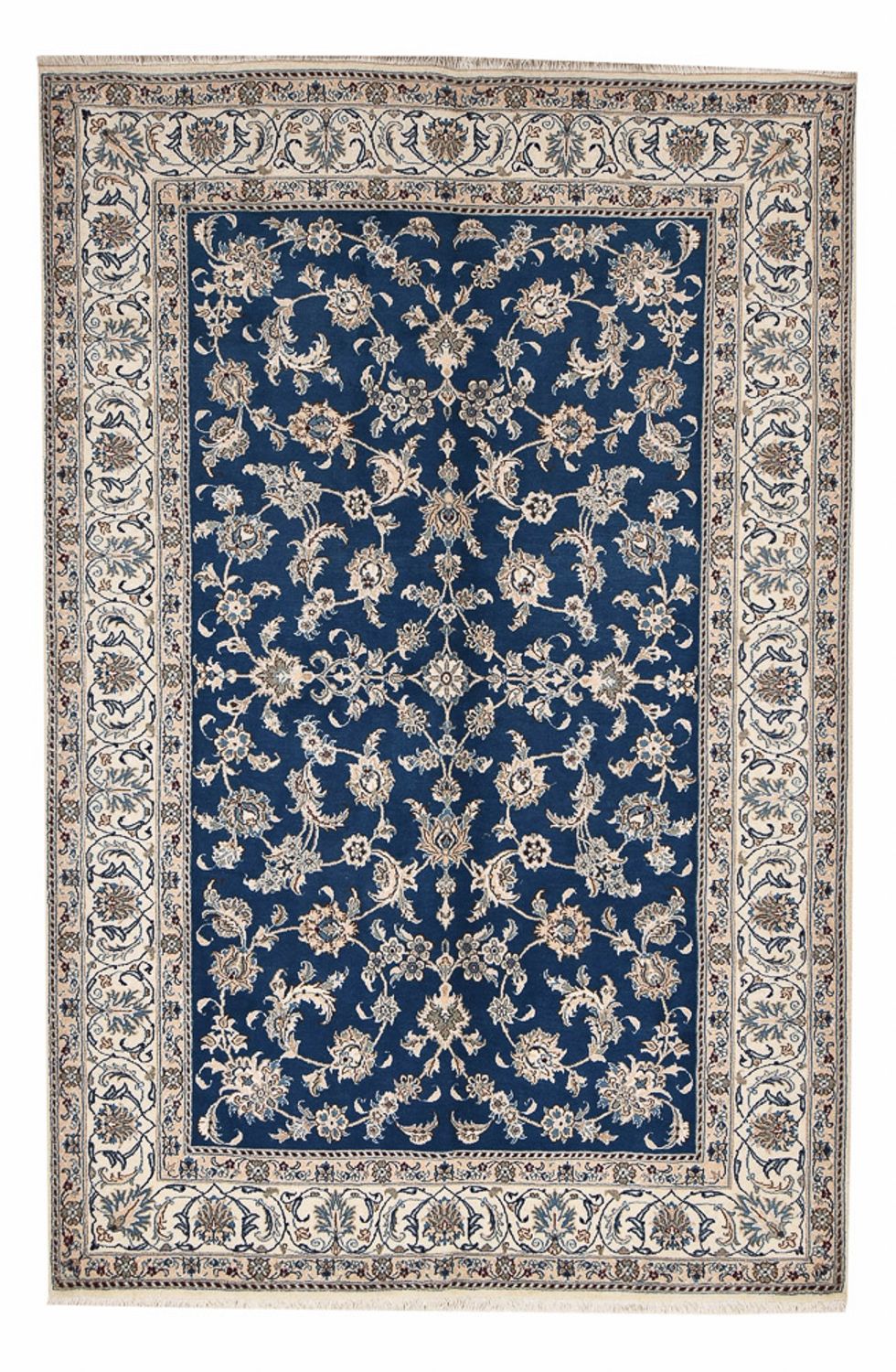 Perserteppich - Nain - 300 x 196 cm - petrolblau